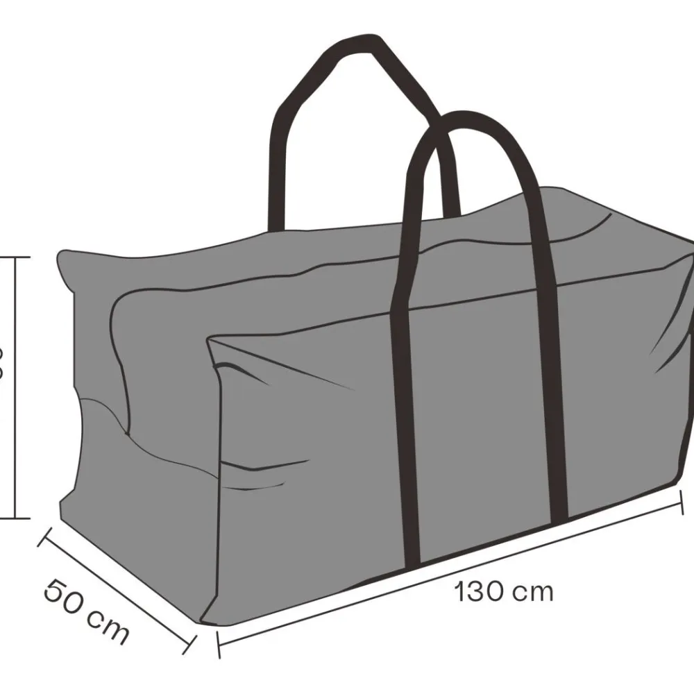 Outlet Brafab Suojakassi ulkokalusteiden pehmusteille , 130x50x60cm, vettä hylkivä, musta