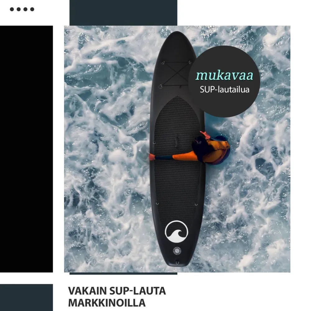 Discount Deep Sea SUP-lautasetti XXL ilmatäytteinen 330 cm 15 PSI musta-valkoinen