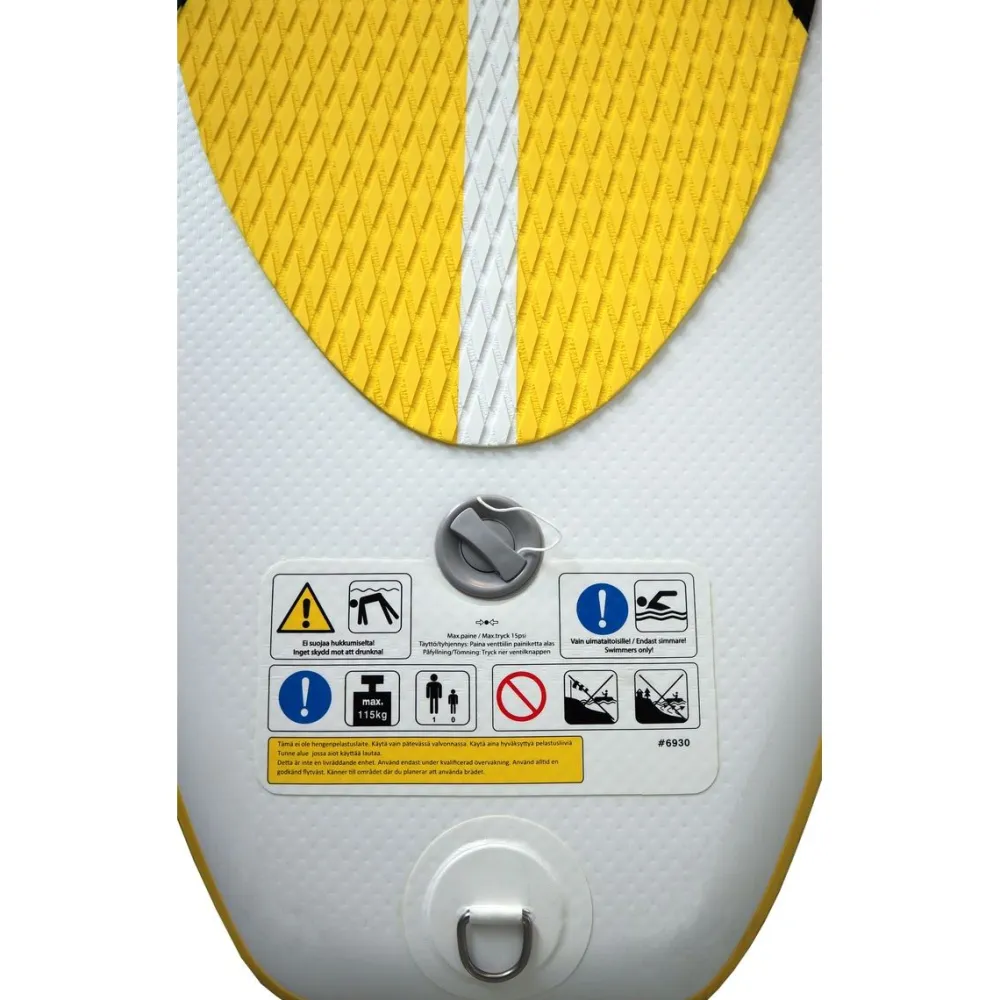 Hot Fiji SUP-lautasetti 300cm valkoinen/keltainen