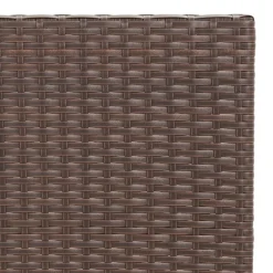 Best FinePRICE Taitettava bistropöytä ruskea 55x54x71 cm polyrottinki