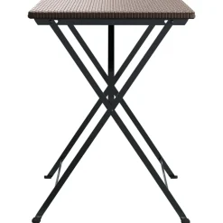 Best FinePRICE Taitettava bistropöytä ruskea 55x54x71 cm polyrottinki