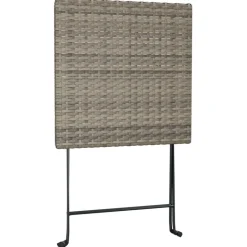 Best FinePRICE Taitettava bistropöytä ruskea 55x54x71 cm polyrottinki