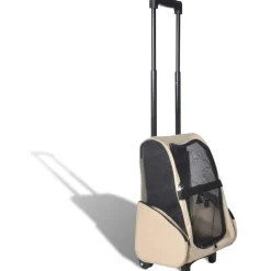 Discount FinePRICE Taitettava lemmikkikärry, monikäyttöinen, beige