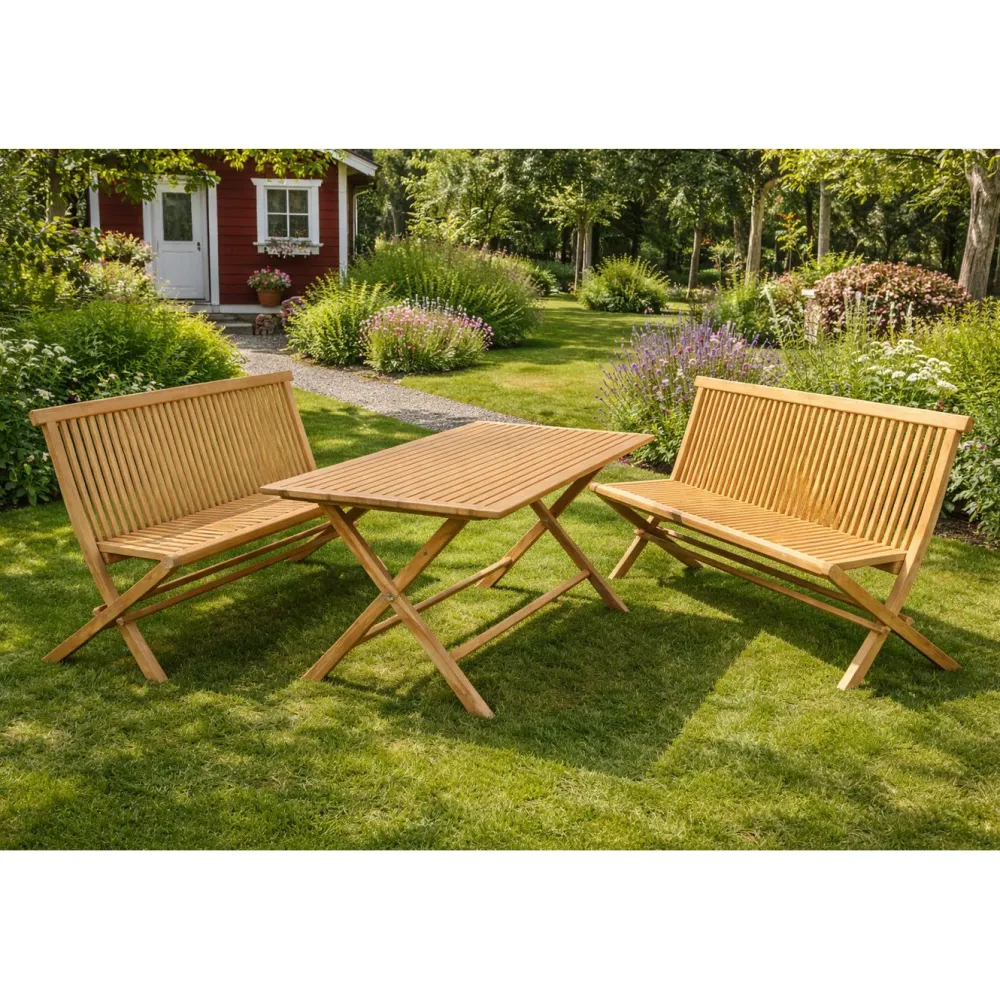 Outlet Baltic Garden Taitettava penkki Milano, 120 cm