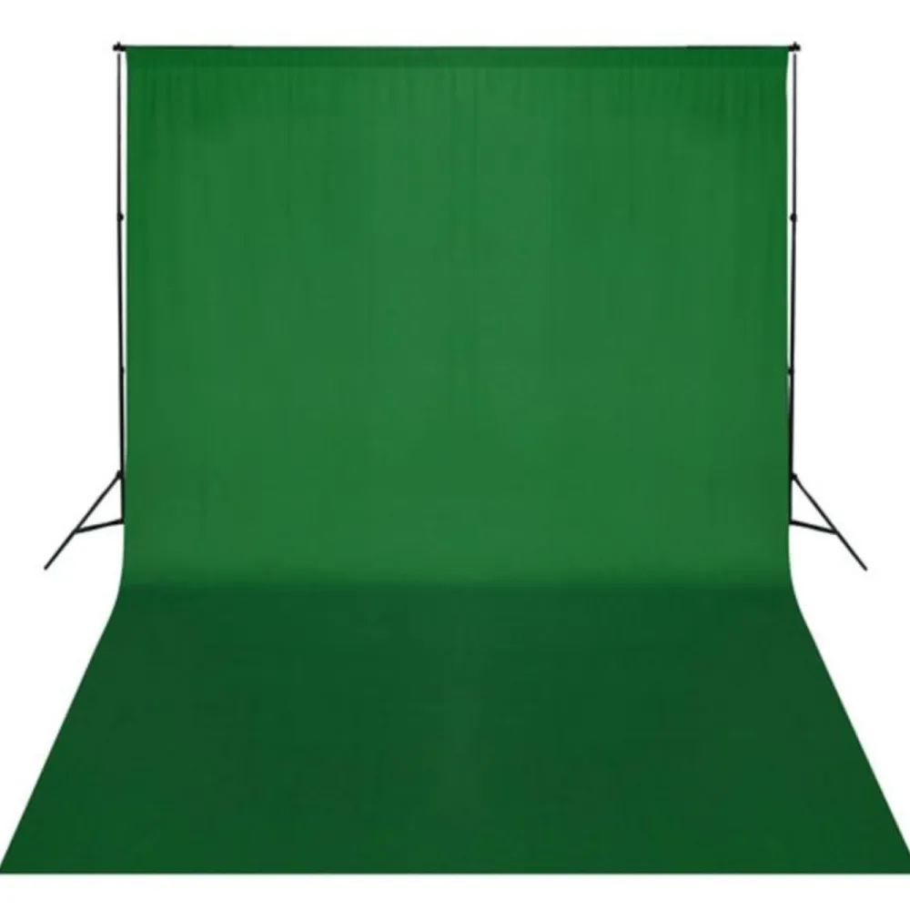 Sale FinePRICE Taustakangas puuvilla, chromakey, 500x300 cm, vihreä