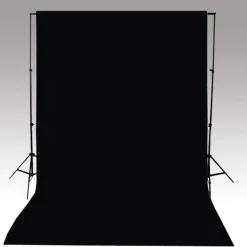 FinePRICE Taustakangas puuvilla, 500x300 cm, musta