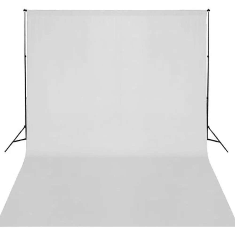 Clearance FinePRICE Taustakangas puuvilla, 500x300 cm, valkoinen