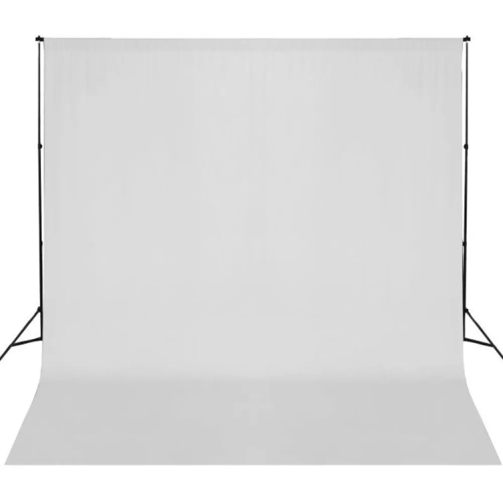 Outlet FinePRICE Taustakankaan tukijärjestelmä, 600x300 cm, valkoinen