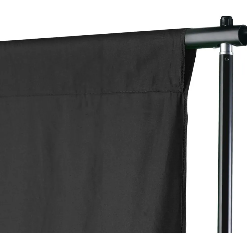 Sale FinePRICE Taustakankaan tukijärjestelmä, 500x300 cm, musta