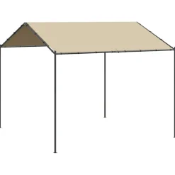 Discount FinePRICE Telttakatos beige 3x3 m teräs ja kangas