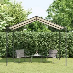 Discount FinePRICE Telttakatos beige 3x3 m teräs ja kangas
