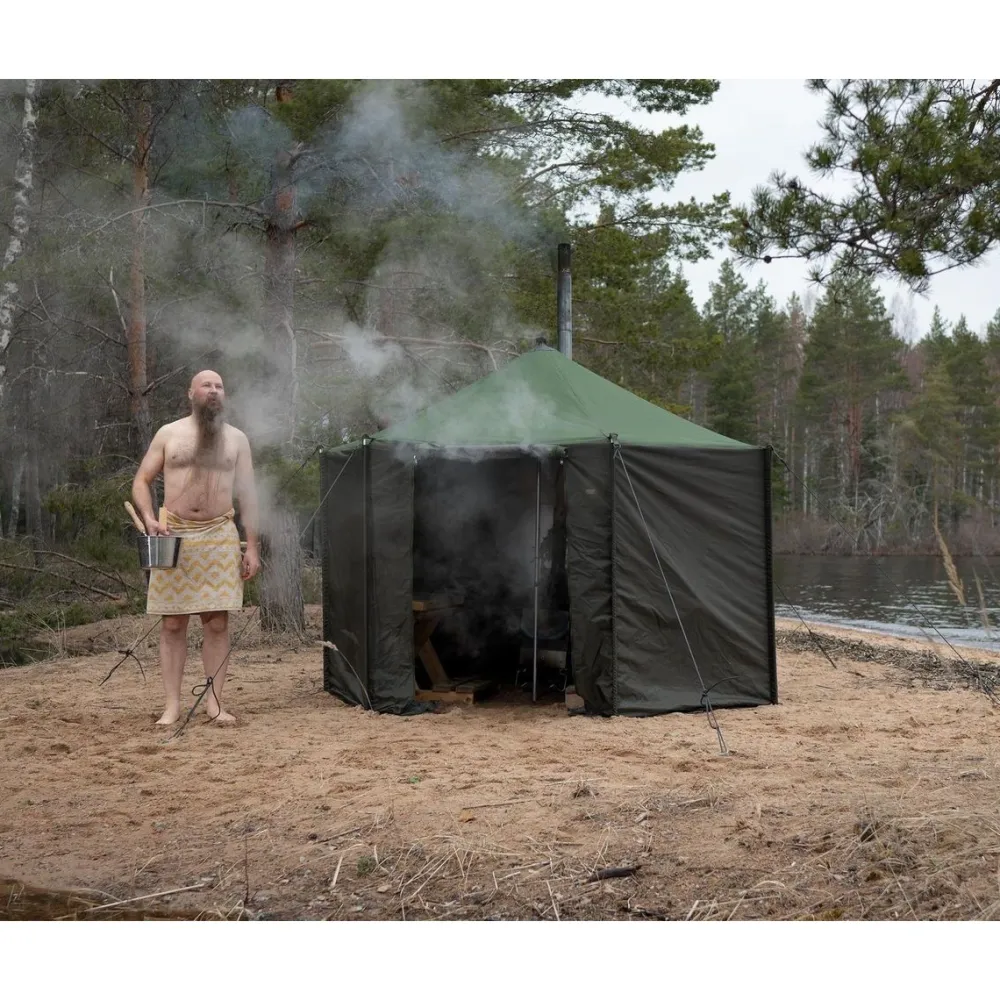 Savotta Telttasauna Hiisi 4 + kamiina ja kiviritilä