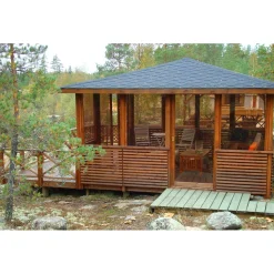 New Tammiston puu Terassielementti Ristikko aitakehykseen T06R ruskea