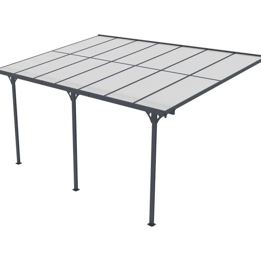 Hot Fornorth Terassikatos , 435x300x225-270 cm, harmaa