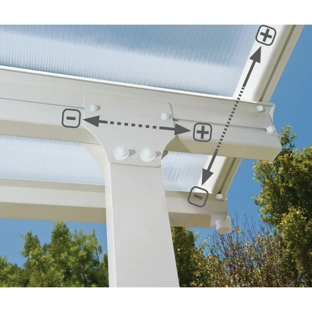 Best Palram-Canopia Terassikatos Feria 3x3 m valkoinen/kirkas