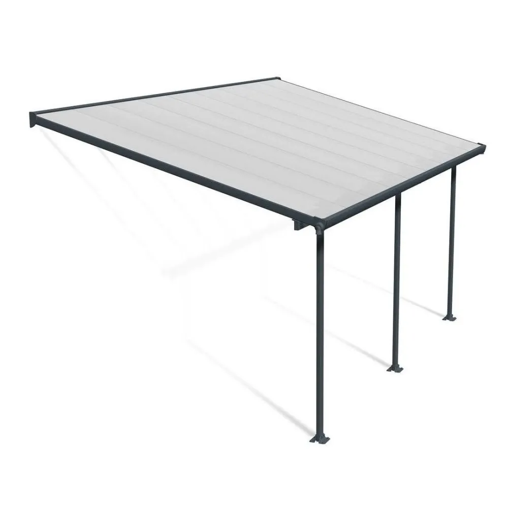 Sale Palram-Canopia Terassikatos Feria 3 x 5,5 m harmaa/kirkas