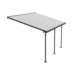 Best Palram-Canopia Terassikatos Feria 3 x 4,25 m harmaa/kirkas