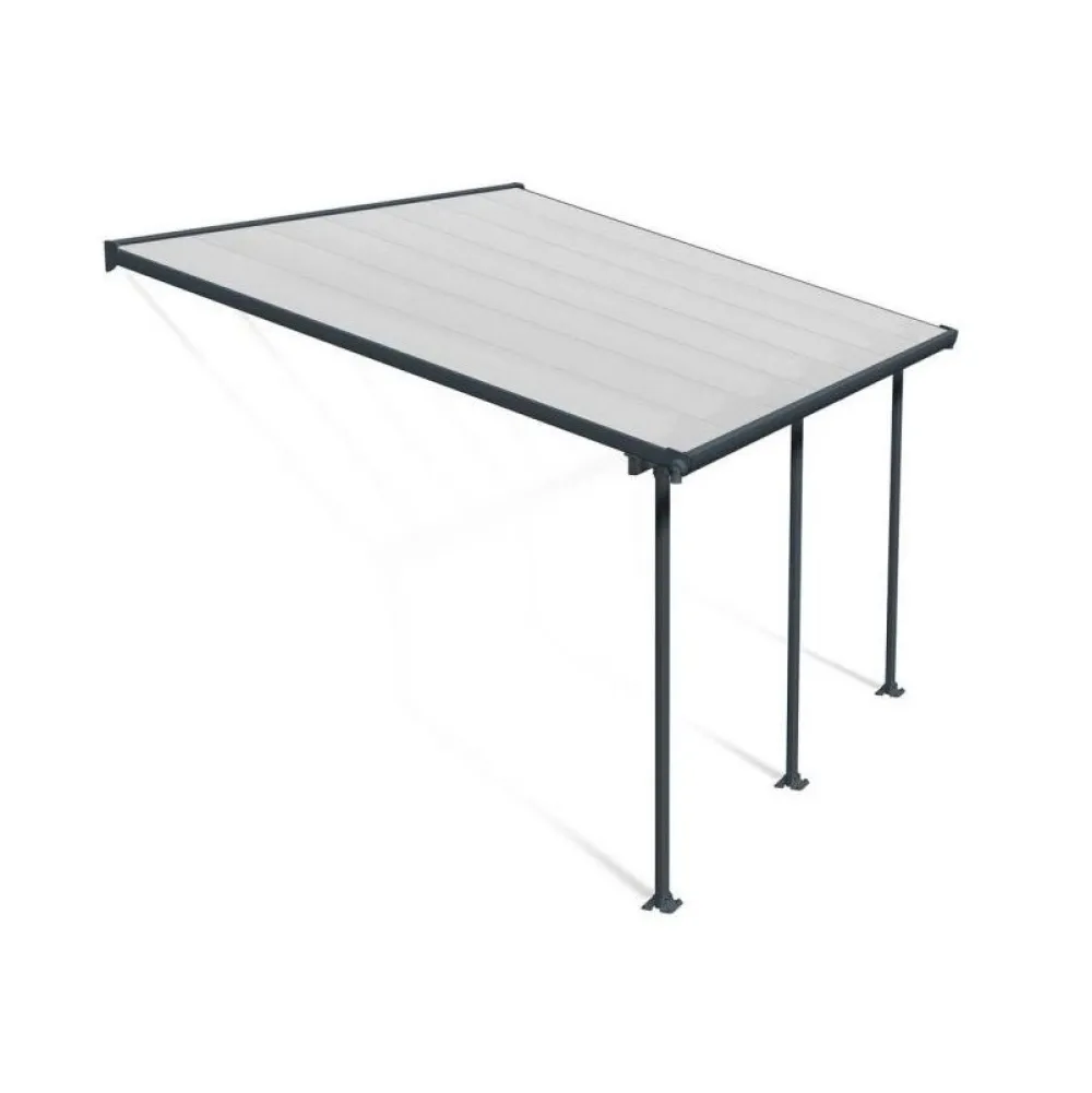 Best Palram-Canopia Terassikatos Feria 3 x 4,25 m harmaa/kirkas