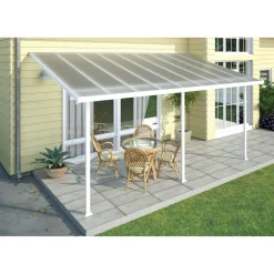 Clearance Palram-Canopia Terassikatos Feria 3 x 5,5 m valkoinen/kirkas