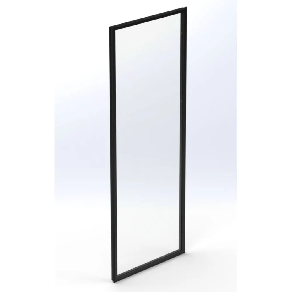 New Keraplast Terassilasi P23 kiinteä 1-os., musta, kirkas lasi, mittatilaus