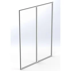 New Keraplast Terassilasi P23 kiinteä 2-os., valkoinen, kirkas lasi, mittatilaus