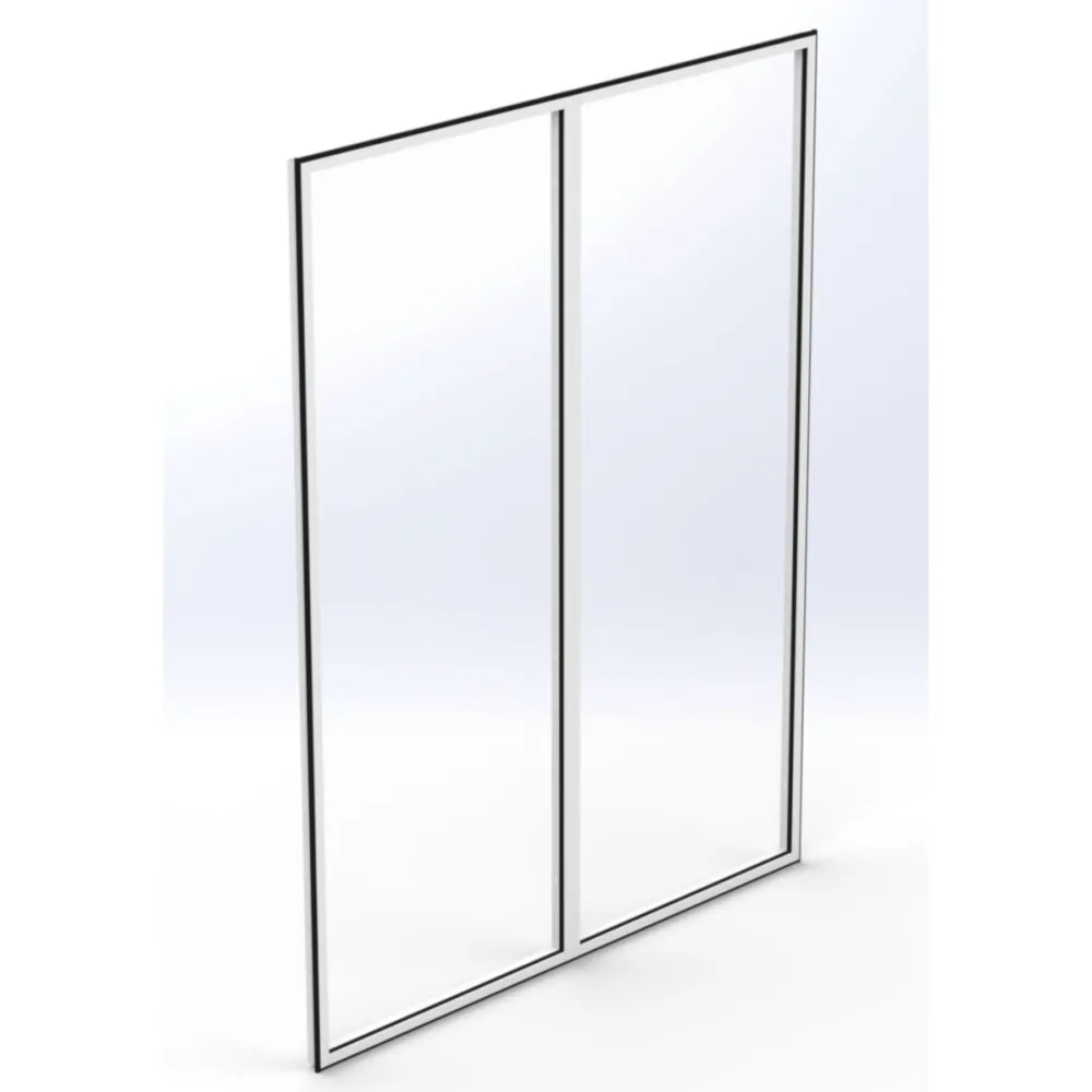 New Keraplast Terassilasi P23 kiinteä 2-os., valkoinen, kirkas lasi, mittatilaus