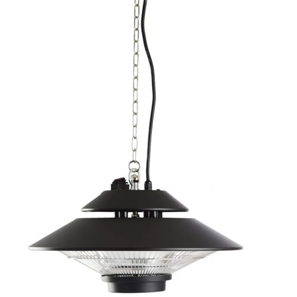 Discount AB Polar Terassilämmitin ripustettava malli 1500 W musta + kaukosäädin