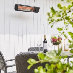 New HEAT1 Terassilämmitin Eco High-line 500-1500W kaukosäädin eri värejä Antrasiitti
