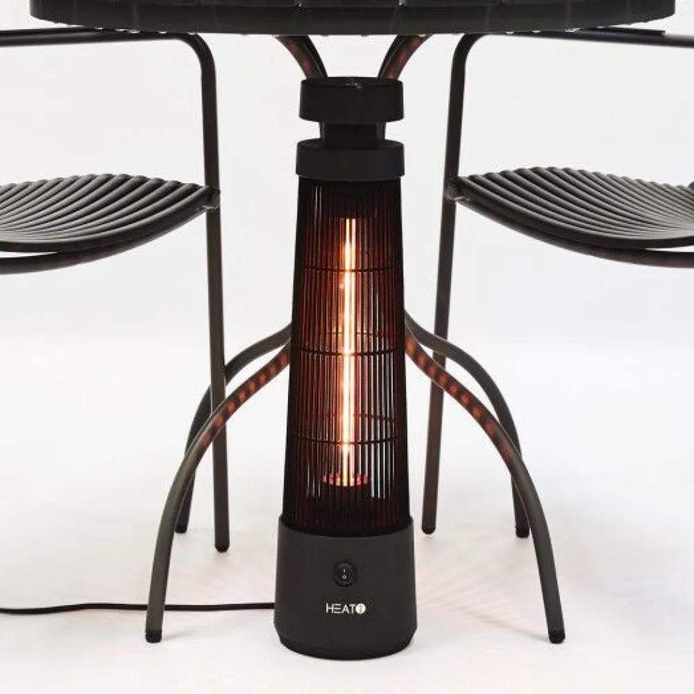 Online HEAT1 Terassilämmitin Eco High-line Cone pöydän alle 1200W musta