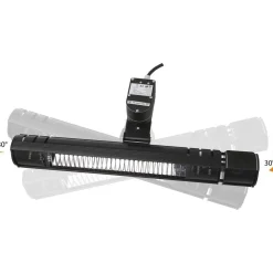 HEAT1 Terassilämmitin ECO Plus-line, 2000W, oskilloiva, musta