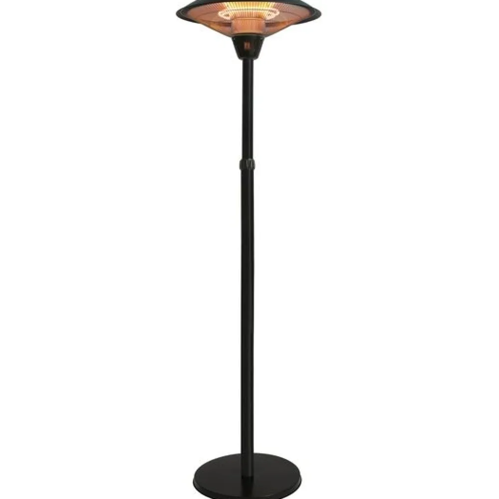 Hot Hortus Terassilämmitin Teleskooppi lattiamalli 800/1200/2100 W HA musta