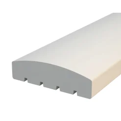 Online Palmako Terassin aitakaide 34x120x4200 mm kaareva valkoinen 5 kpl/pkt