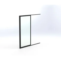 Outlet Keraplast Terassin lasiliukuovi , 1-os., musta, kirkas lasi, mittatilaus
