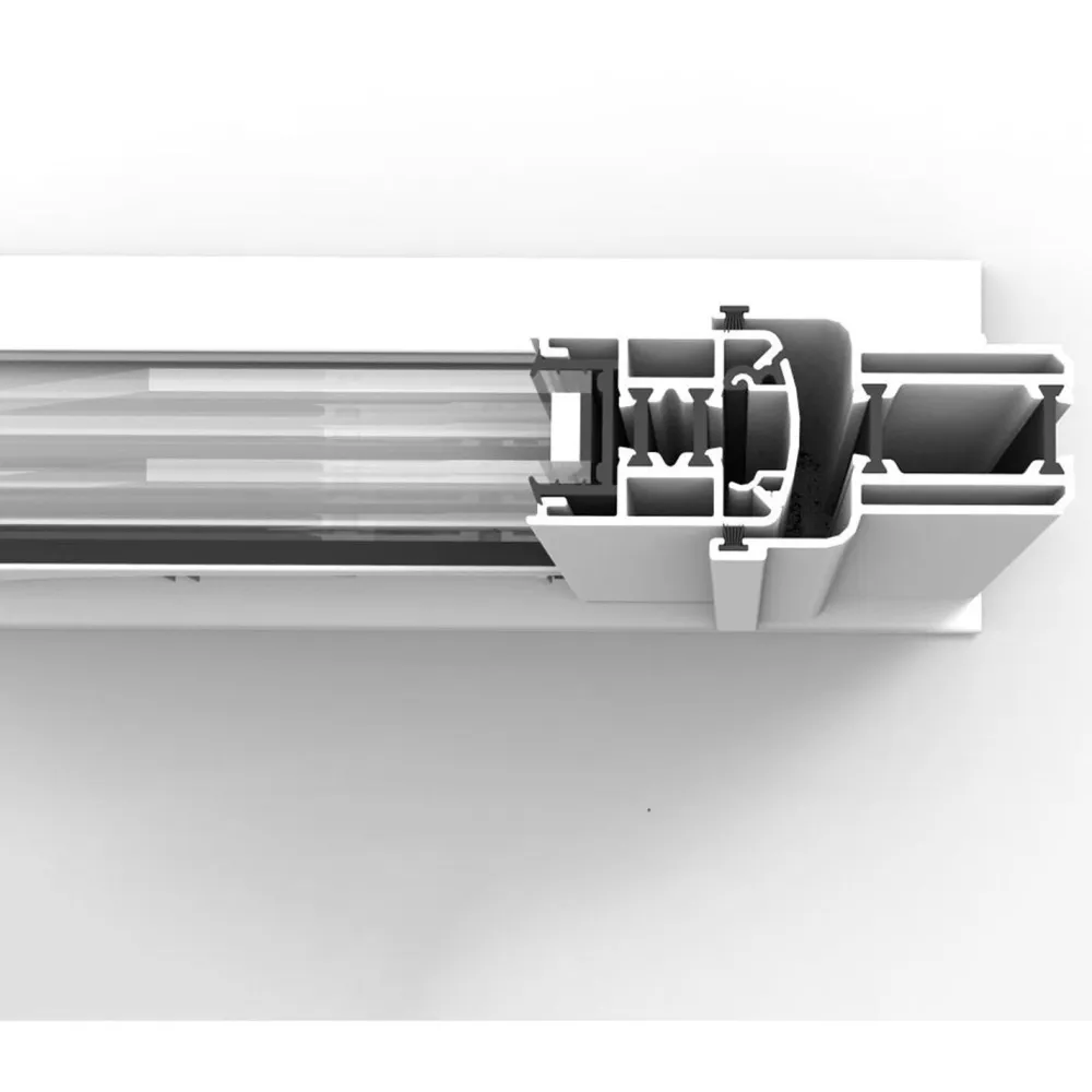 Clearance Landskap Terassin liukuikkuna Robust ympärivuotinen 2 lasia 3 osaa 2100 mm valkoinen