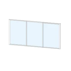 Clearance Keraplast Terassin liukulasi-ikkuna 3-os. 1100x2870mm, kirkas/valkoinen