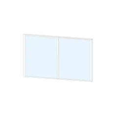 Discount Keraplast Terassin liukulasi-ikkuna 2-os. 1100x1945mm, kirkas/valkoinen