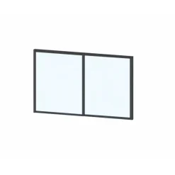 Best Keraplast Terassin liukulasi-ikkuna 2-os. 1100x1945mm, kirkas/musta