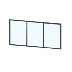 Outlet Keraplast Terassin liukulasi-ikkuna 3-os. 1100x2870mm, kirkas/musta