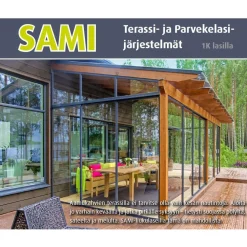 Clearance Maakunnan Lasi Terassin liukuovi 4 osaa eri värejä mittatilaus