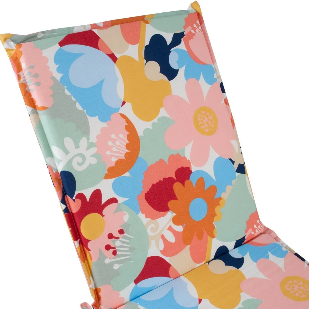 Home4you Terassituolin pehmuste NORDIC kukkakuosi 55x190x5 cm, monivärinen