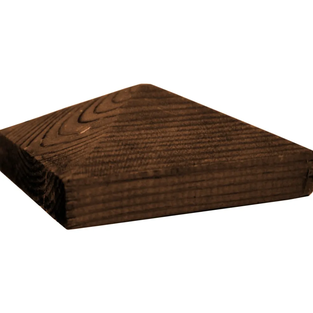 Sale Tammiston puu Tolpanhattu Pyramidi K38R 107x107x50 mm ruskea 90 mm tolpalle