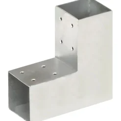 Clearance FinePRICE Tolppaliitin L-muoto galvanoitu metalli 71x71mm
