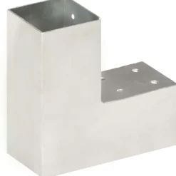 Clearance FinePRICE Tolppaliitin L-muoto galvanoitu metalli 71x71mm