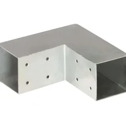 Clearance FinePRICE Tolppaliitin L-muoto galvanoitu metalli 71x71mm
