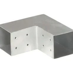 Best FinePRICE Tolppaliitin L-muoto galvanoitu metalli 81x81mm