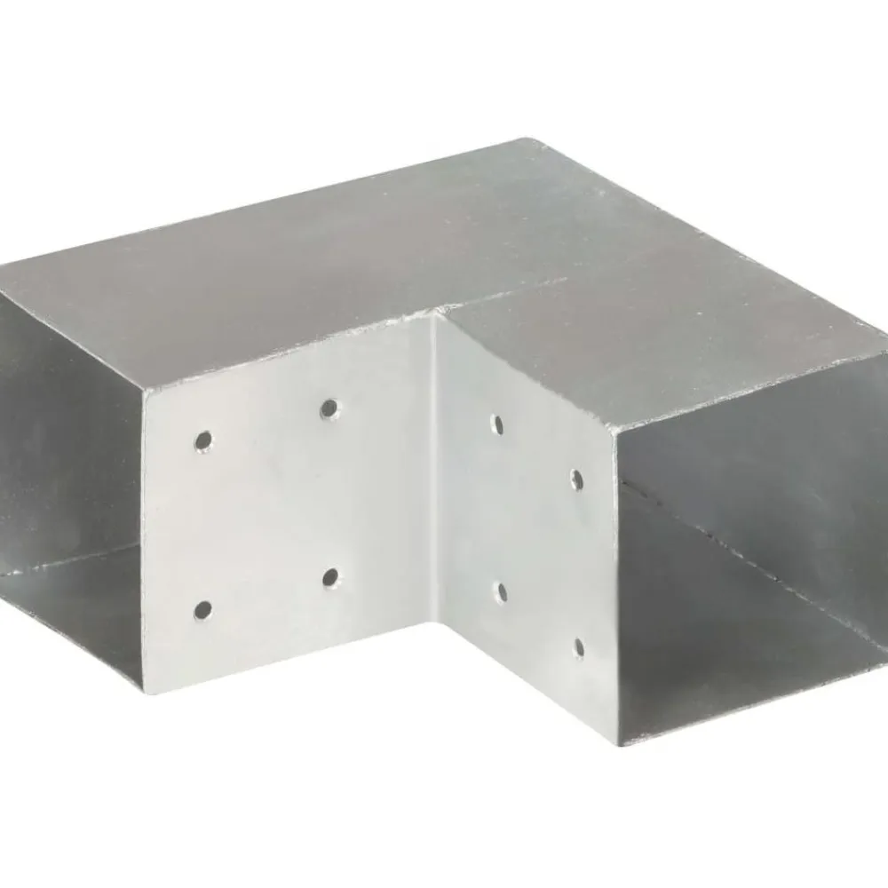 Online FinePRICE Tolppaliitin L-muoto galvanoitu metalli 101x101mm