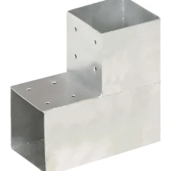 Online FinePRICE Tolppaliitin L-muoto galvanoitu metalli 101x101mm