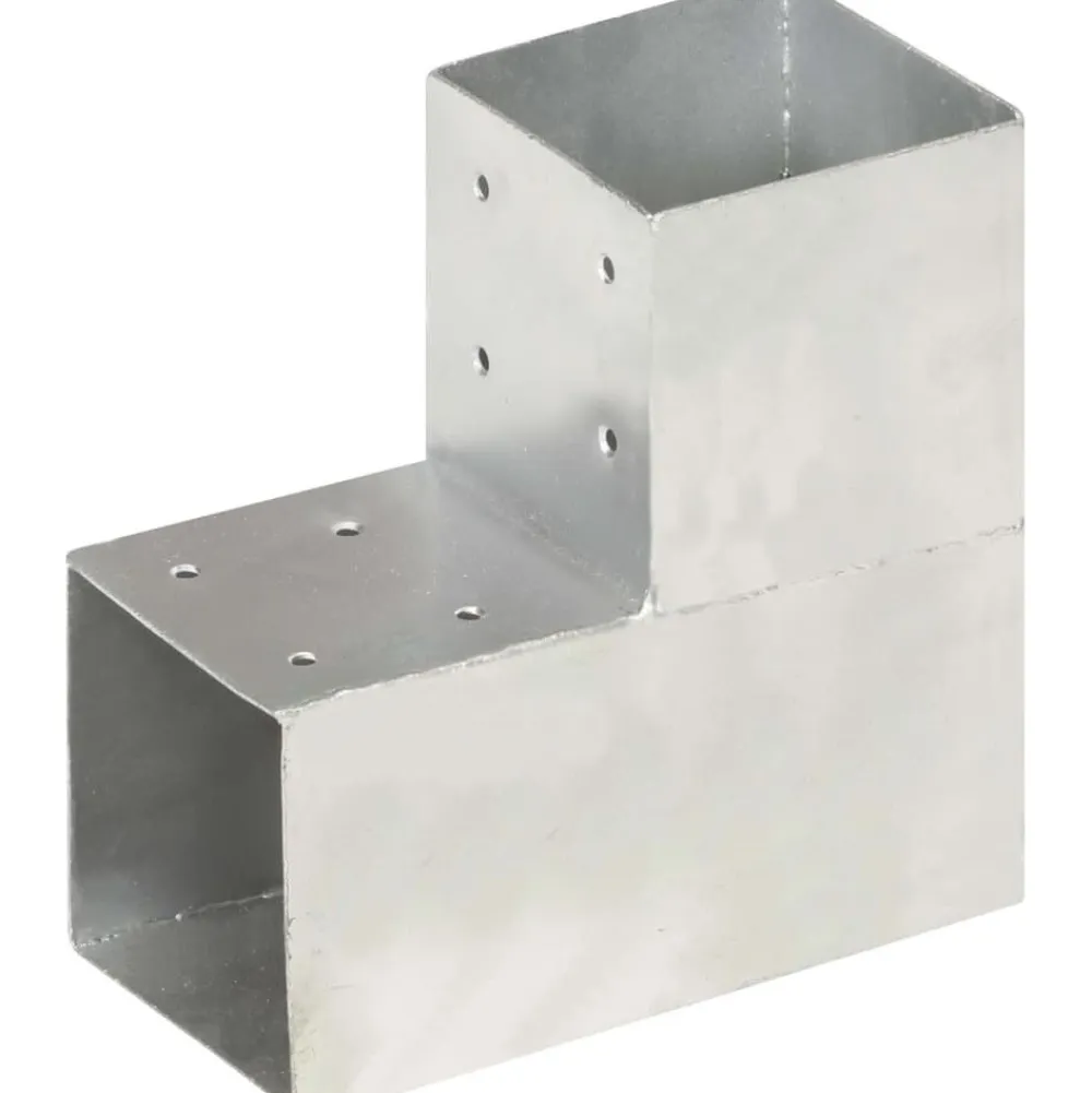 Online FinePRICE Tolppaliitin L-muoto galvanoitu metalli 101x101mm
