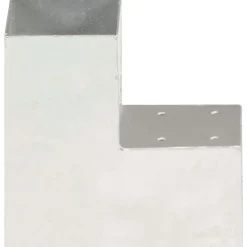 New FinePRICE Tolppaliitin L-muoto galvanoitu metalli 91x91mm