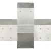 Sale FinePRICE Tolppaliitin X-muoto galvanoitu metalli 91x91mm